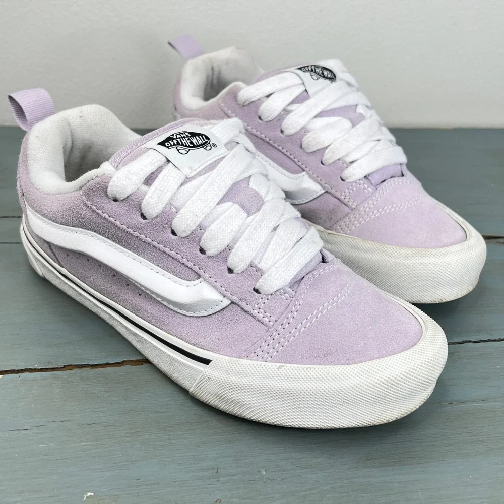 Vans Knu Skool Lavender Purple Suede Chunky Skate Shoes Womens 6 Mens 4.5 721356